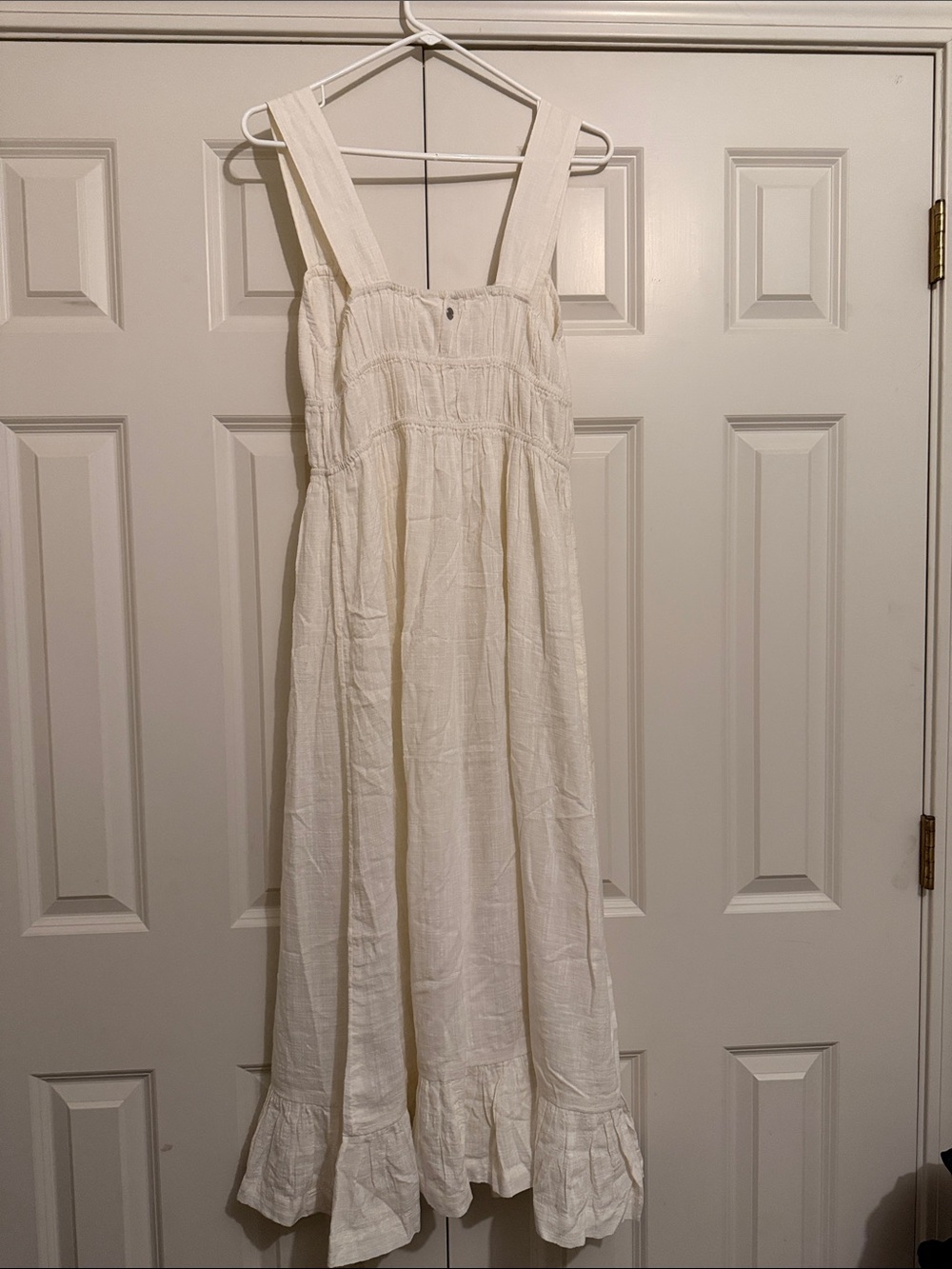 Roxy Cream Sleeveless Maxi Dress with Ruffle Hem - Picture 3 of 4